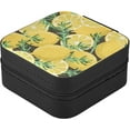 thumbnail image 5 of GZHJMY Lemon Fruit Travel Jewelry Box, PU Leather Small Jewelry Organizer Boxes for Women Girls, Mini Portable Jewerly Storage Display Holder for Earrings, Ring, Necklaces, Bracelets（116）, 5 of 7