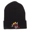 thumbnail image 5 of Season of Hope Embroidered Long Beanie - Black OSFM, 5 of 5
