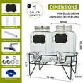 thumbnail image 3 of Soulgenix 2 Gallon Glass Drink Dispenser Set, Drink Dispensers for Parties Beverage Dispenser with Stand and Stainless Steel Spigot for Juice, Fruit Tea and Lemonade, 3 of 8