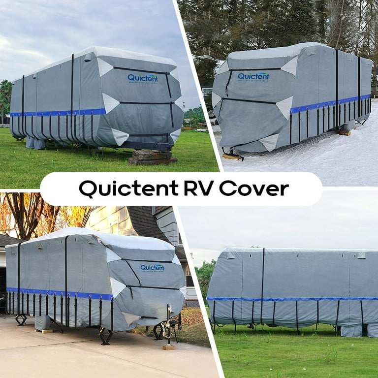  XGear Outdoors Class A RV Cover Windproof Upgraded fits 28' -  30' RV Motorhome, Extra-Thick 5 Layers Anti-UV Top Panel, Rip-Stop with  2PCS Extra Straps (Fits 28' - 30'/ W Tire