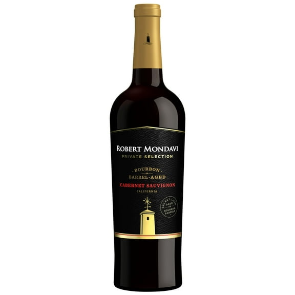 Robert Mondavi Private Selection Bourbon Barrel Aged Cabernet Sauvignon Red Wine,750ml Bottle,14.5% ABV