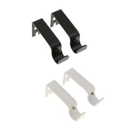 MroMax - Soporte De Barra De Cortina De Aleación De Aluminio Para Barra De Cortina De 25-28 Mm, 92 X 140 X 19 Mm, Color Negro 4 Piezas, 20-24mm Black, 2pcs