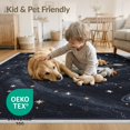 thumbnail image 4 of ODIKA 8'x10' Washable Area Rug Nebula Galaxy Starry Planets Motif Planetary Stars Themed Large Flowing Dynamic for Dining Room, Office, Lounge, Non-Slip Chair-Friendly Mat, 4 of 7