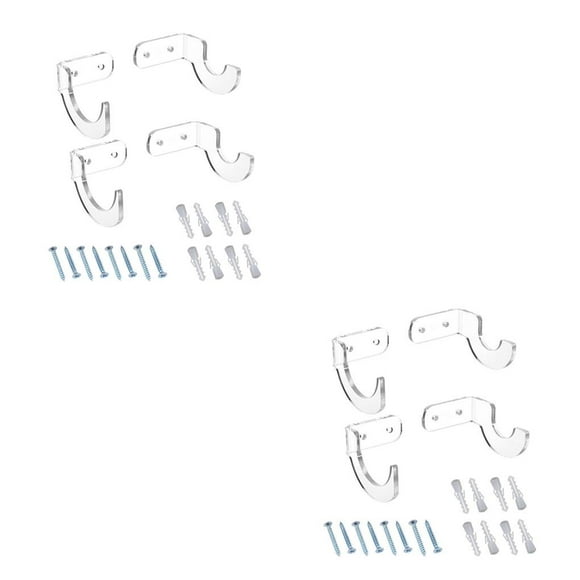 Billuyoard 2 pares de soportes para bate de béisbol, estante organizador Horizontal para bates de softbol, tienda para el hogar, accesorios Claro 2piezas Billuyoard CBP213475