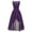 Purple, variant on Fesfesfes Women Gowns Floral Lace Hi-Lo Bridesmaid Dress Sleeveless Formal Wedding Maxi Dress or