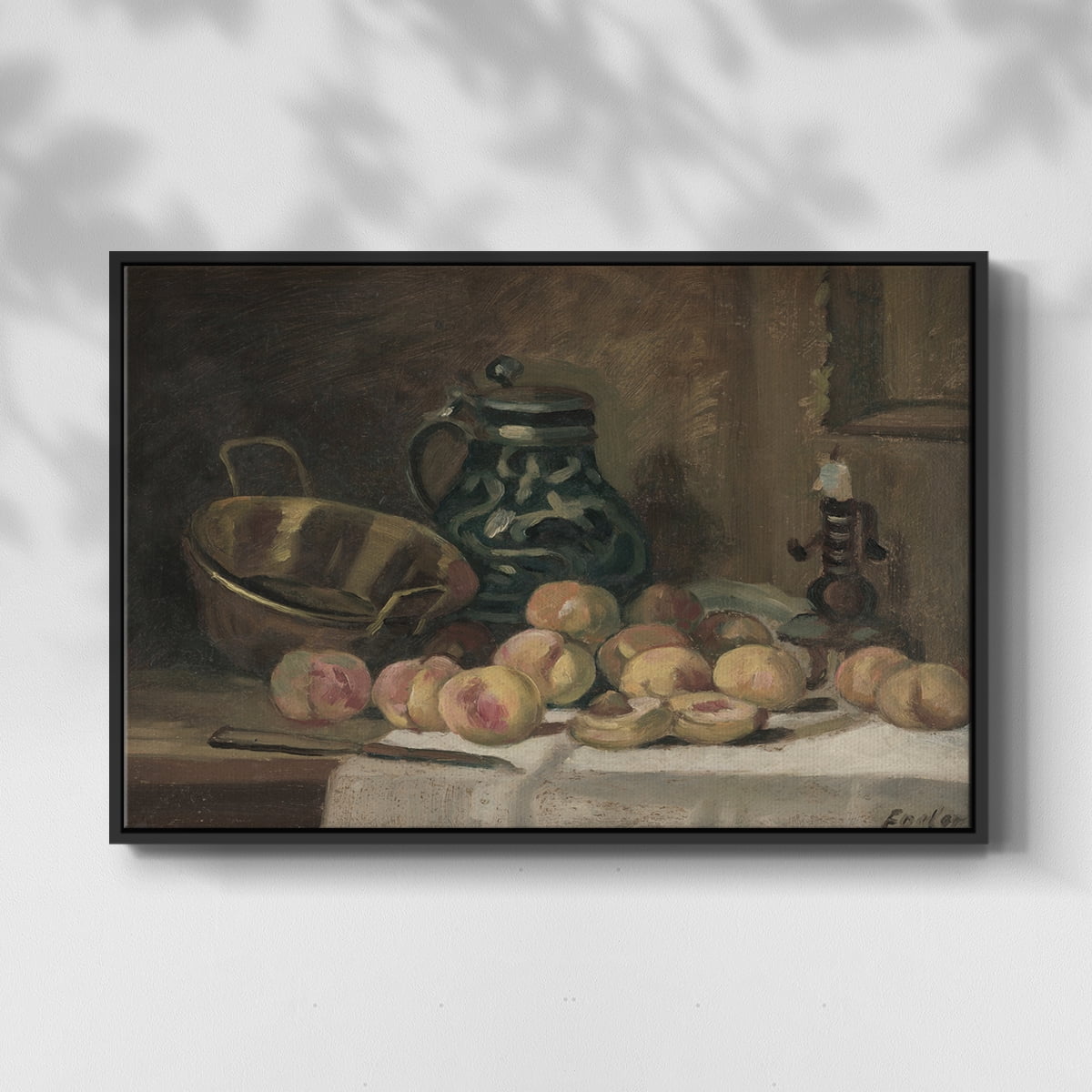 Vintage Botanical Print-XLIX By Wexford Home Framed in Black Wood Gallery Wrapped Canvas 25 in. x 37 in.