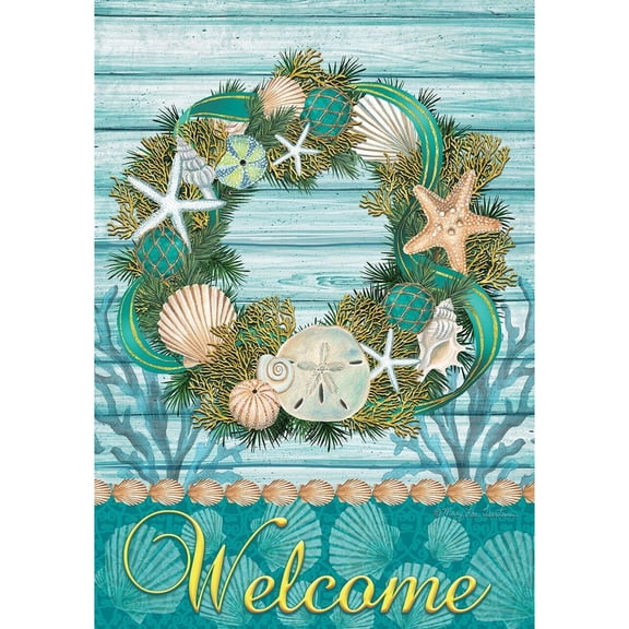 Briarwood Lane Garden Flag 12x18 For Outdoor Coastal Wreath Summer For Summer Garden Flag Flags For Outside