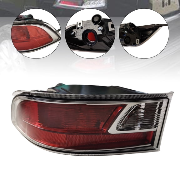 Rear Bumper Light for Lexus Gx460 2014-2020 Tail Lights Assembly Brake Lamps Left Driver Side Black Housing Red&Clear Lens Reverse Lamp Rear Bumper Light Replacement 12V (Left Driver Side)