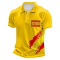 thumbnail image 3 of Soccer Cup 2026 Jersey for Men, Polo Collar Short Sleeve Spain Flag Player Graphic Top - Breathable Fan Shirt for Match Day & Casual Wear Black L, 3 of 4