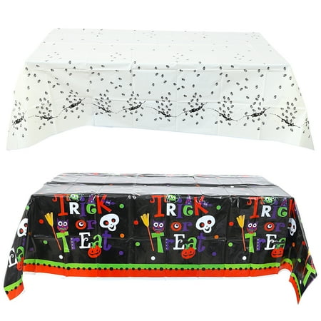 

2Pcs Halloween Printed PE Tablecloths Disposable Waterproof Table Cloth Covers