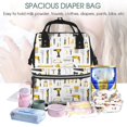 thumbnail image 5 of Balery Cartoon Color repair Tool Pattern Mummy Backpack - Waterproof Twill Canvas, Large Capacity Diaper Bag with Multiple Pockets and Adjustable Straps, 5 of 6