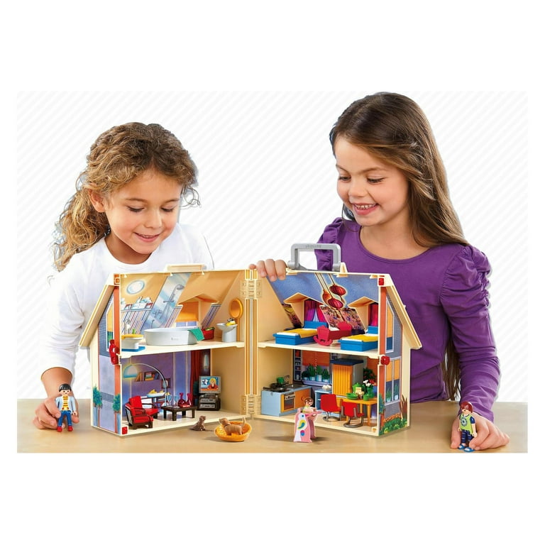 PLAYMOBIL Family Life Dollhouse Sets Take Along Modern DollHouse Walmart