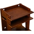 thumbnail image 4 of Crosley Furniture Soho Soporte para tocadiscos, consola multimedia con almacenamiento de vinilo, organizador moderno para el hogar, caoba, 4 of 5