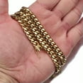 thumbnail image 4 of 6mm-10mm Men's Miami Cuban Link Chain Necklace 18K Gold Plated Stainless Steel, 4 of 6