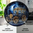 thumbnail image 3 of Mystic Royal Carriage Car Stained Glass Suncatcher 4 Season Colorful Window Wall Ornament Hand-Painted Glass Panel Decor Gift for Women Christmas Thanksgiving Gift, 3 of 5