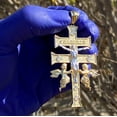 thumbnail image 2 of La Cruz De Caravaca Plata Cross Pendant Gold Over Real Solid 925 Sterling Silver Large 2.5" Inch, 2 of 16