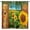 Style-10, variant on Sunflower Curtains, Farmhouse Vintage Wood Panel Western Cowboy Sunflower Floral Prints Blackout Rod Pocket Window Treatments Drapes for Kitchen Bedroom Living Room42x54in