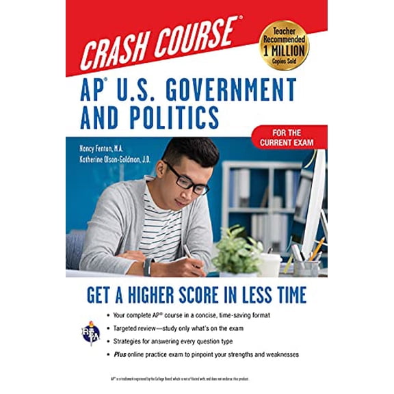 Pre-Owned Advanced Placement (AP) Crash Course AP U.S. Government & Politics Crash Course, a Time-Saving Study Guide: Get a Higher Score in Less Time, (Paperback)
