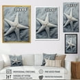 thumbnail image 4 of Designart "Coastal Gem Minimalist Starfish in Grey" Animals Framed Wall Art - Modern Grey Starfish Hallway Framed Wall Art Decor, 4 of 6