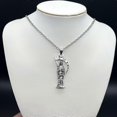 thumbnail image 2 of Skeleton Grim Reaper Necklace Angel of Death Alternative Jewelry Handmade Necklace Halloween Jewelry Gothic Jewelry Gift, 2 of 4