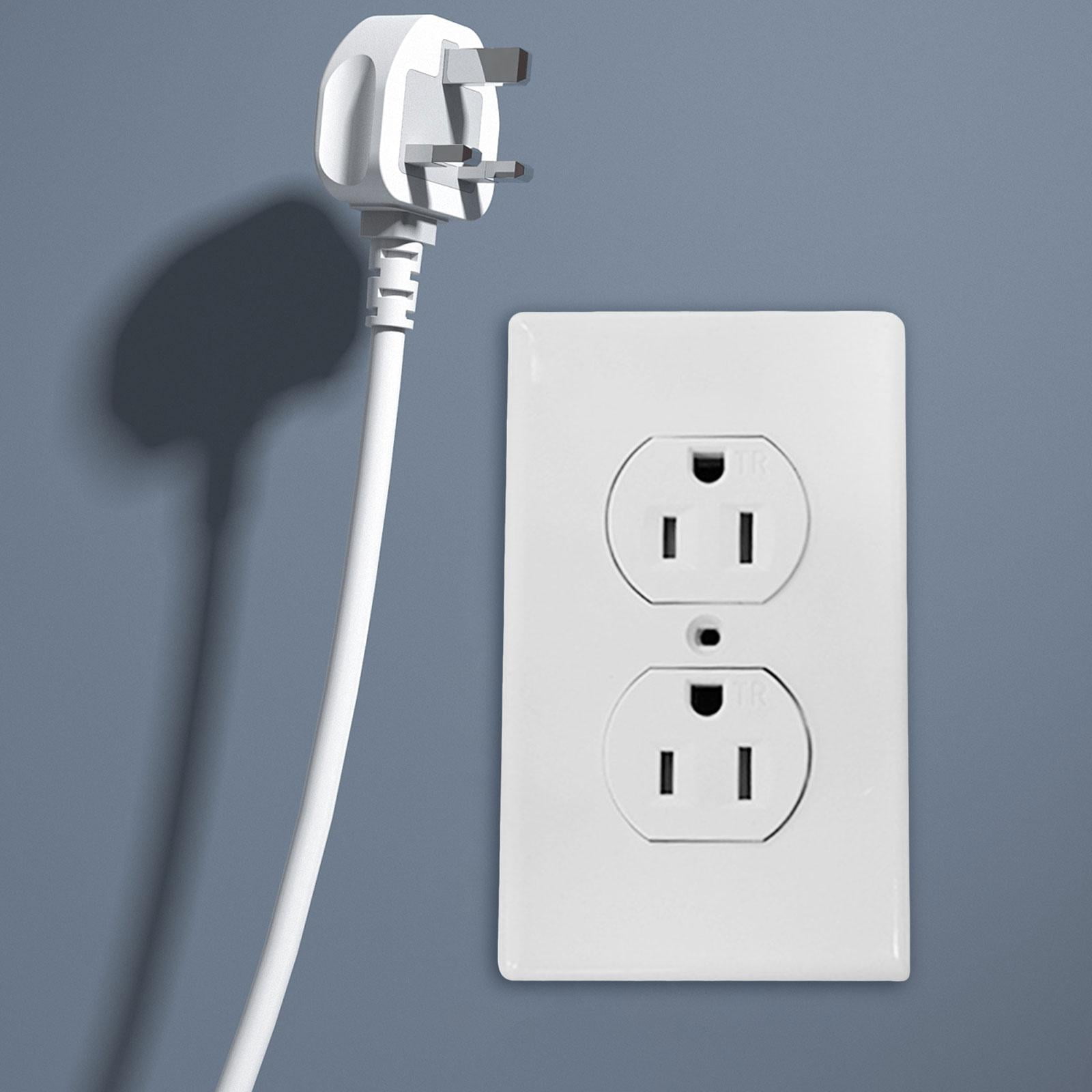 Wall Socket Wall Receptacle 3 Prong Modern Double Outlet Recessed Wall Adapter Wall Outlet for Kitchen Room Restaurant Office Dorm