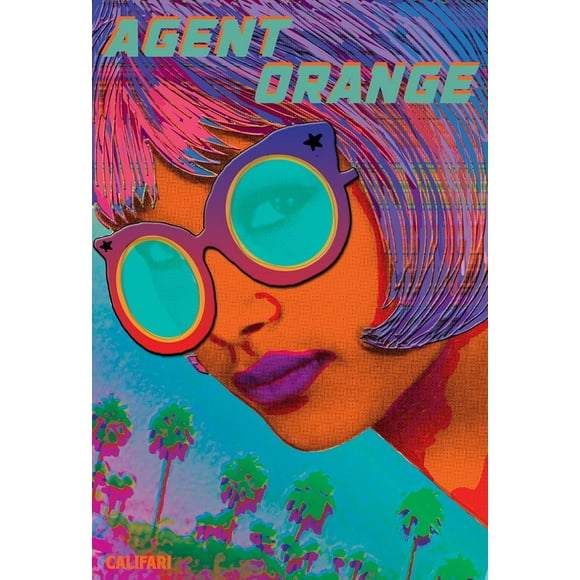 Califari Agent Orange- Vivid Strain Art Wall Poster, Decor for a Home, Dorm, Dispensary, Store, or Smoke Shop - 13" x 19" Lithograph Print