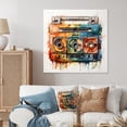 thumbnail image 2 of Designart "Echoes of Cassette Tapes Colorful Nostalgia III" Music Metal Wall Art, 2 of 5