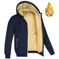 thumbnail image 2 of Male Autumn And Winter Warm Jacket Fashion Casual Soild Color Long Sleeve Pocket Hooded Cotton Coat Top xlt Jacket Jackets Coats Men Mens Fall Jacket Mens Big And Tall Coats Men down Jacket unique, 2 of 4