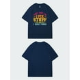 thumbnail image 5 of Whichone That's What I Do I Fix Stuff And I Know Things Funny Graphics Men's Casual Cotton Short Sleeve T-shirt Dark Blue Medium, 5 of 9