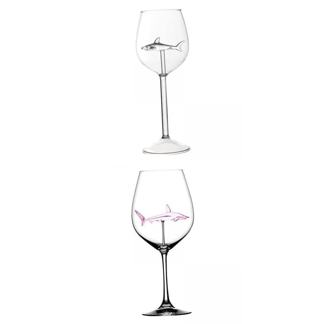 de Vino de Tiburón Transparentes de 300 Ml para Cumpleaños de Nad Sunnimix Copas de cóctel