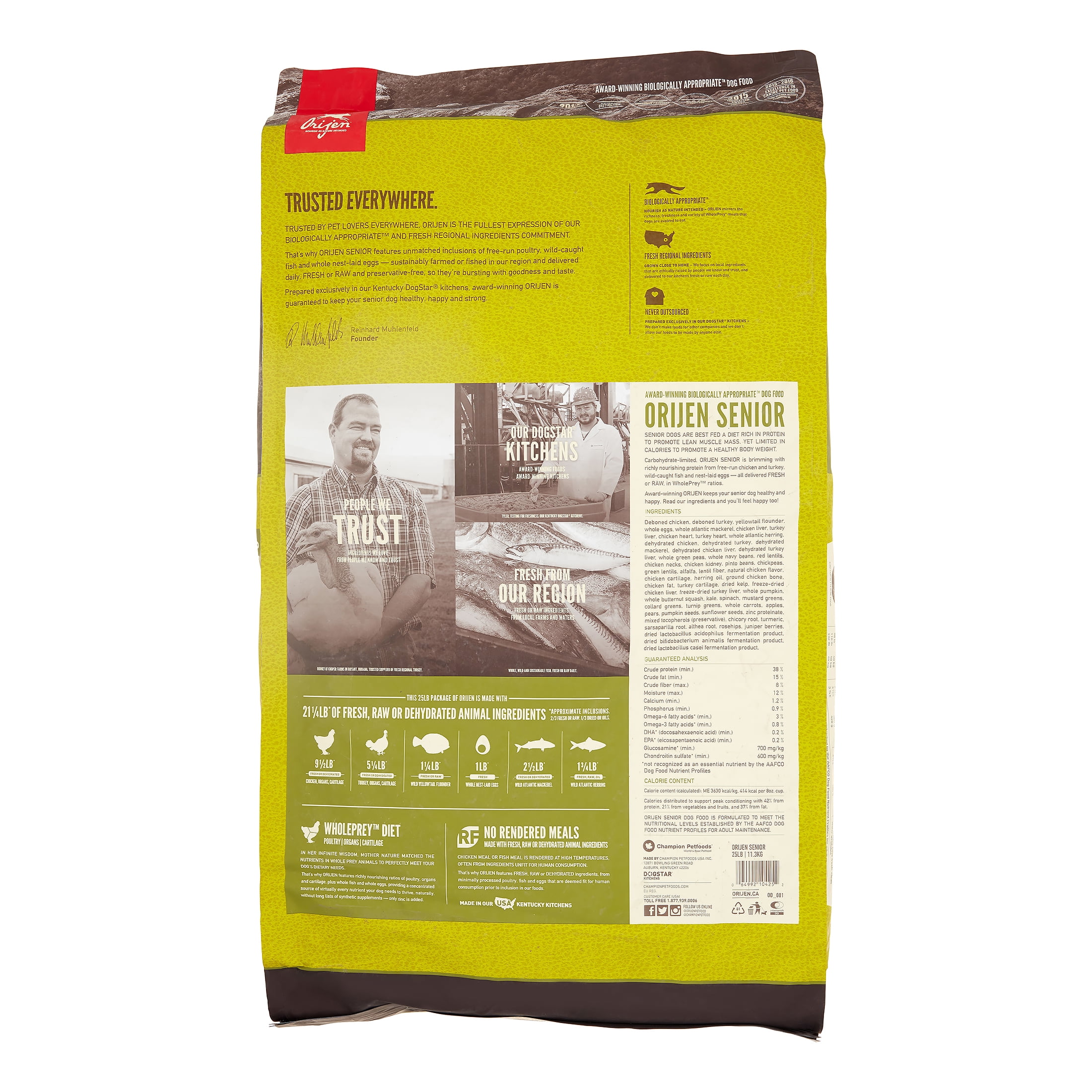 Orijen Senior Biologically Appropriate GrainFree Chicken, Turkey