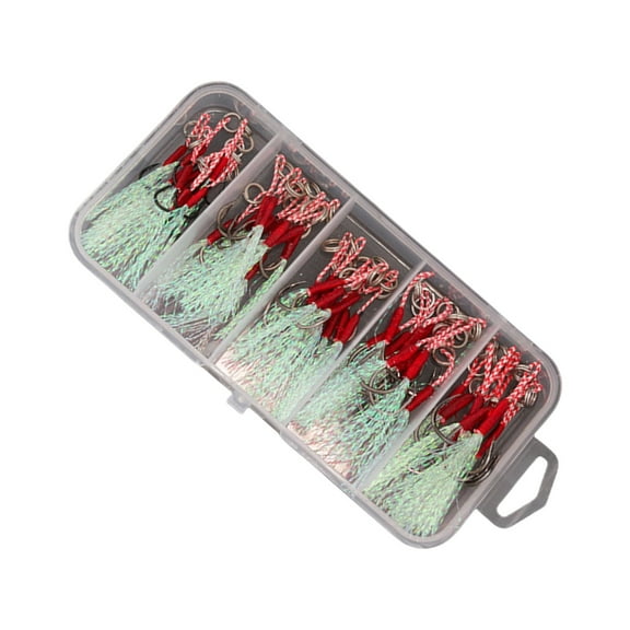 Yokua 50Pcs Fishing Assist Hook Slow Quickly Fall Jigs Hook Jigs Assist Hook
