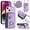 Purple, variant on Case for Samsung C55 5G Wallet Case with Ring Kickstand and Shoulder Strap, Shockproof Stylish Protective Cover