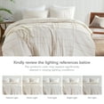 thumbnail image 5 of Regency Heights Queen Comforter Set, Boho 3-Piece Pintuck Stitching Bedding Set, Soft Washed Pleated Bed Sets with Pillow Sham Neutral, 5 of 9