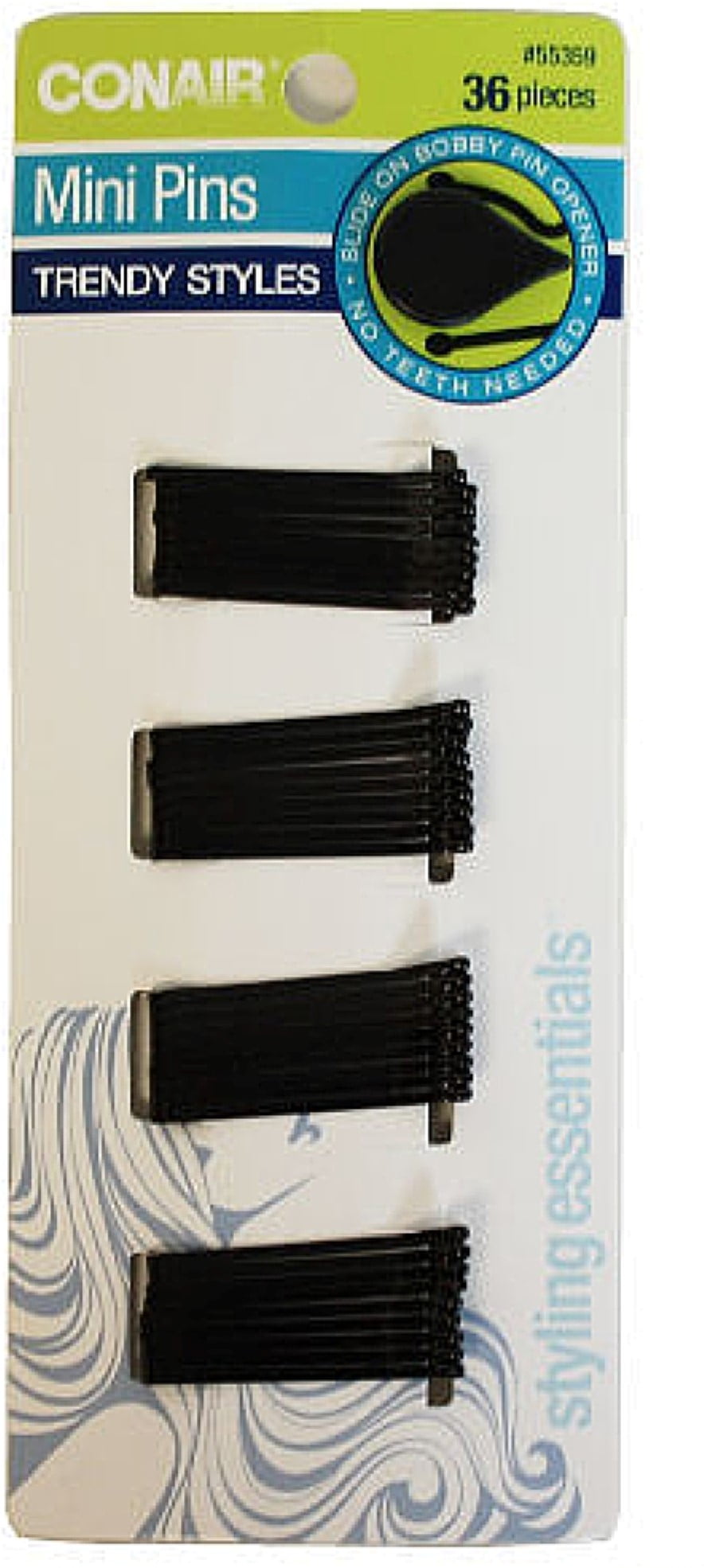 Conair Styling Essentials Mini Pins, Black 36 ea (Pack of 2)