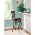thumbnail image 2 of Linon Four Oval Back Faux Leather Seat 30" Metal Bar Stool in Matte Bronze, 2 of 10