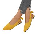 thumbnail image 4 of Xiaoxatg Women's Casual Shoes Pointed Toe Ballet for Comfortable Work and Everyday Wear Stylish On Design 9 Yellow, 4 of 9