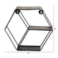 thumbnail image 3 of Nearly Natural 10in. Black Matte Hexagon Wall Shelf, 3 of 4