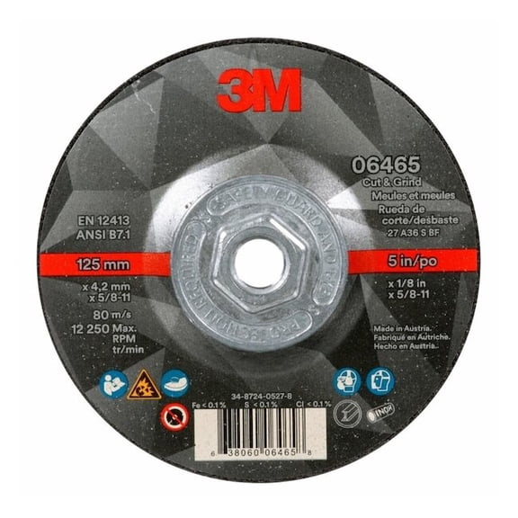 3m Cut and Grind Wheel,5 in dia 7100245015