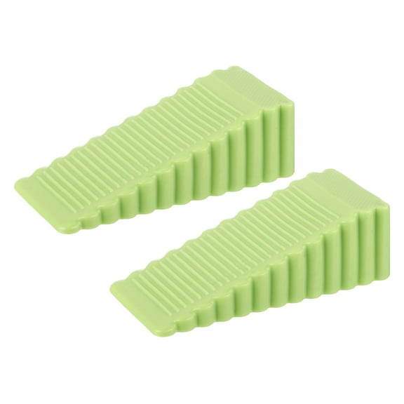 Uxcell 2 Pack 1.10" ABS Door Stoppers for Bottom Door Stop Wedge, Green