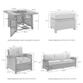 thumbnail image 3 of Bradenton 6Pc Outdoor Sofa Set W/Fire Table - Sunbrella- Tucson Fire Table, Sofa, 2 Armchairs & 2 Ottomans, 3 of 19