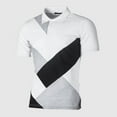 thumbnail image 2 of JLFKNG Summer Polo Shirts For Men Casual Short Sleeve Shirts For Men Patchwork Color Buttons Up Slim Fit Business Shirt Tops Comfy Mens Clothes, 2 of 4