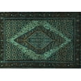 thumbnail image 1 of Ahgly Company Indoor Rectangle Persian Turquoise Blue Traditional Area Rugs, 7' x 10', 1 of 4