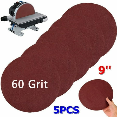 

GLFILL 5Pcs 9 215mm 60~600 Grit Hook And Loop Sanding Discs Sandpapers for Polishing