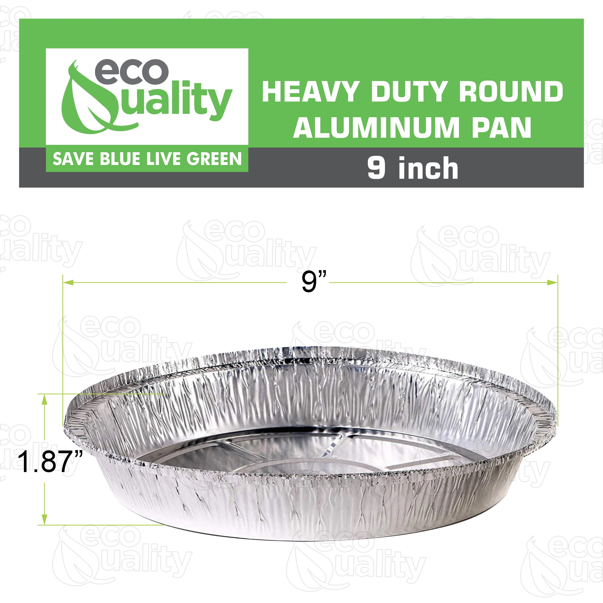 9 inch round tin foil pans disposable aluminum - freezer & oven safe - for  baking, cooking, storage & reheating, by montopack (50) 