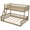 Brown, variant on Full XL Over Queen Bunk Bed with Ladder, Convertible Wood Bunk Bed Frame with Safety Guardrails, Solid Pine Wood Space Saving Bed for Bedroom, Gray