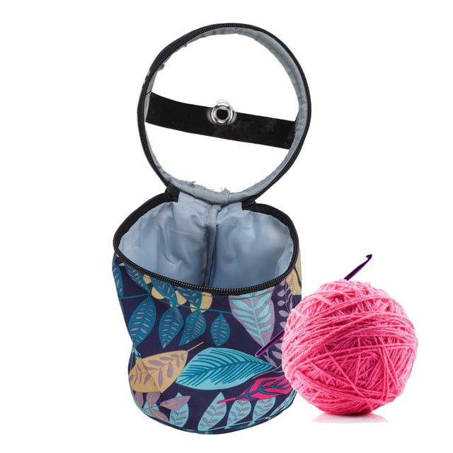 Bolsa De Almacenamiento De Hilo Portátil, Bolsa De Almacenamiento De Hilo De Ganchillo, Versátil Y Práctica Con Agujero Para Tejer Para Principiantes