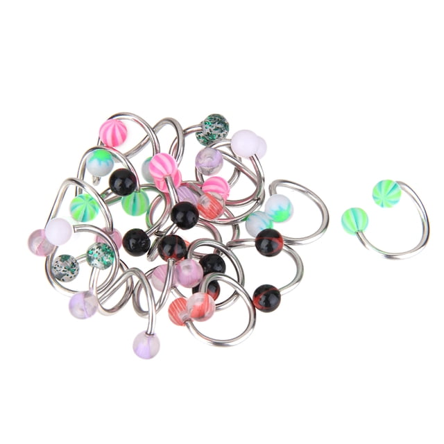 20x Acero Inoxidable Twist Nose Lip Ring Stud Earring Bar Piercing Jewelry Sunnimix Anillos de tachuelas en la nariz
