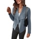 thumbnail image 1 of Abrigo PRETTYGARDEN 2025 de ante sintético corto con apertura frontal gris azul, 1 of 8