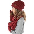 thumbnail image 2 of Oversized Slouchy Beanie Infinity Scarf Texting Glove Matching Set, 2 of 2